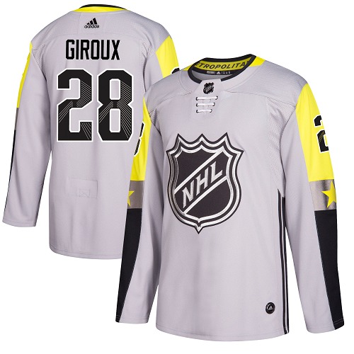 Adidas Flyers #28 Claude Giroux Gray 2018 All-Star Metro Division Authentic Stitched NHL Jersey
